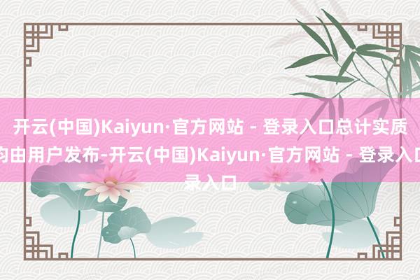 开云(中国)Kaiyun·官方网站 - 登录入口总计实质均由