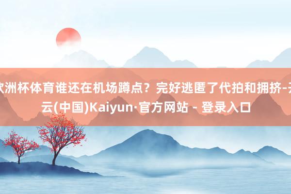   欧洲杯体育谁还在机场蹲点？完好逃匿了代拍和拥挤-开云(中国)Kaiyun·官方网站 - 登录入口