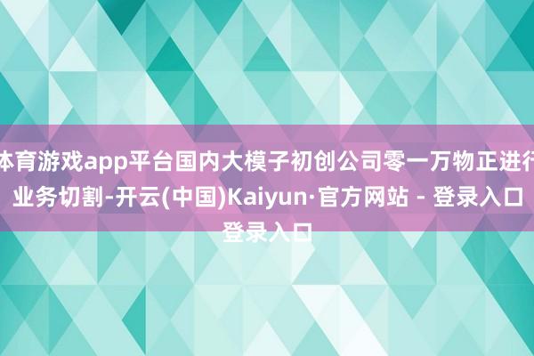 体育游戏app平台国内大模子初创公司零一万物正进行业务切割-开云(中国)Kaiyun·官方网站 - 登录入口