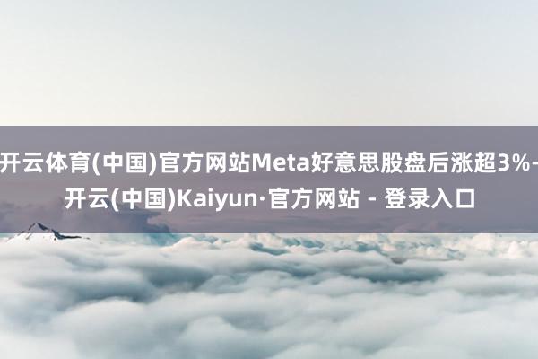 开云体育(中国)官方网站Meta好意思股盘后涨超3%-开云(