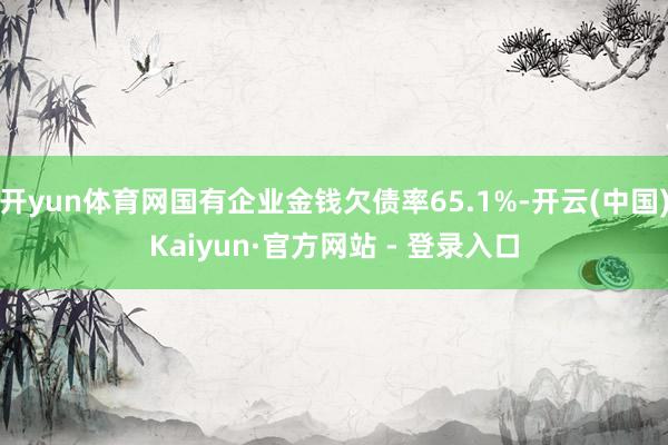 开yun体育网国有企业金钱欠债率65.1%-开云(中国)Ka