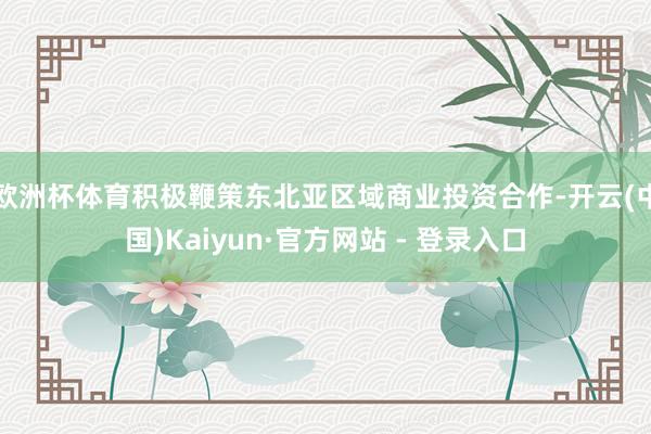 欧洲杯体育积极鞭策东北亚区域商业投资合作-开云(中国)Kai