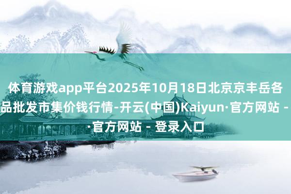 体育游戏app平台2025年10月18日北京京丰岳各庄农副居品批发市集价钱行情-开云(中国)Kaiyun·官方网站 - 登录入口